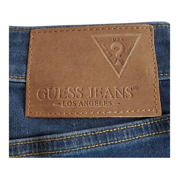 NWT GUESS SZ 38 x 30 Men's Vermont Slim Straight Distressed Stretch Jeans - Picture 9 of 16